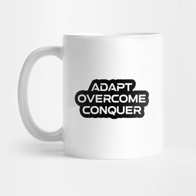 Adapt Overcome Conquer Motivational Navy Seal Quote by Cult WolfSpirit 